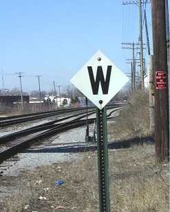 Crossing Whistle Post